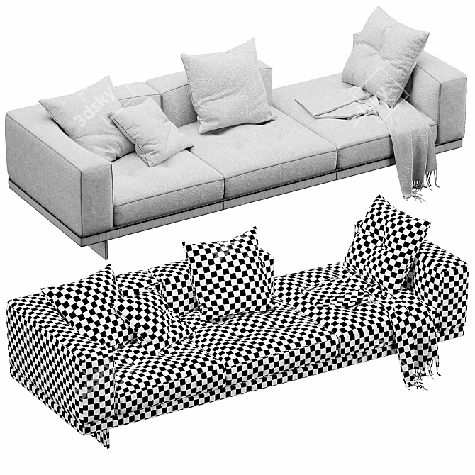 Elegant Minotti Dylan Daybed 3D model image 6