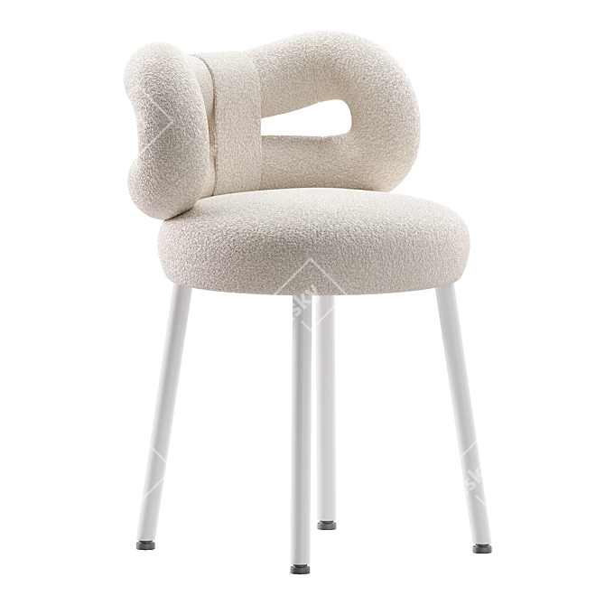 Stylish YISOKO Vanity Chair 3D model image 1