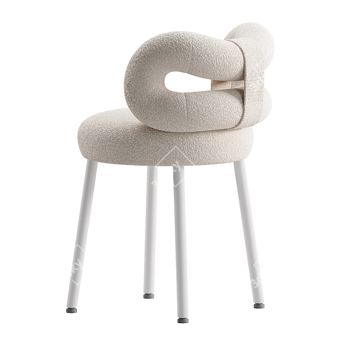 Stylish YISOKO Vanity Chair 3D model image 2