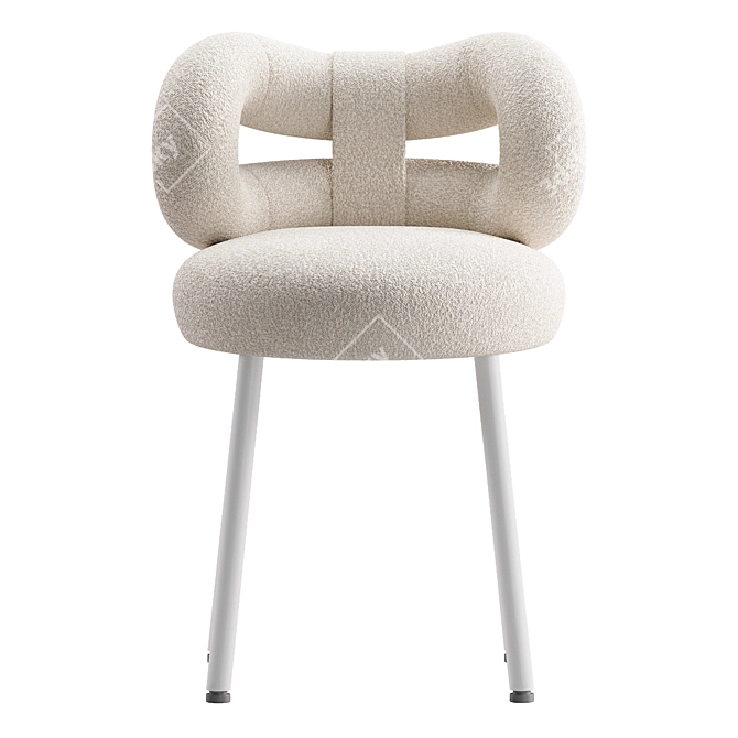 Stylish YISOKO Vanity Chair 3D model image 3