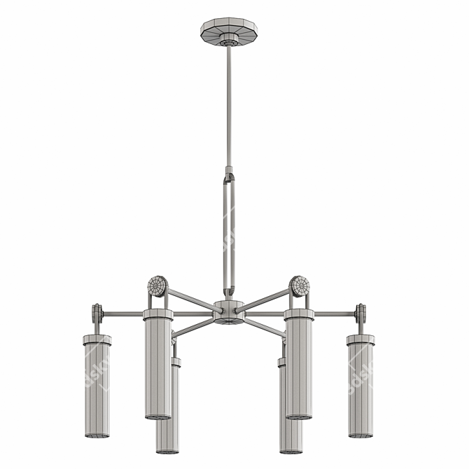 Modern WYNWOOD Chandelier Fixture 3D model image 5