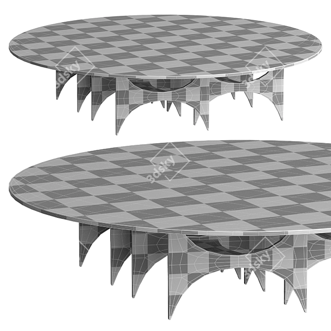 Elegant Butterfly Coffee Table 3D model image 2