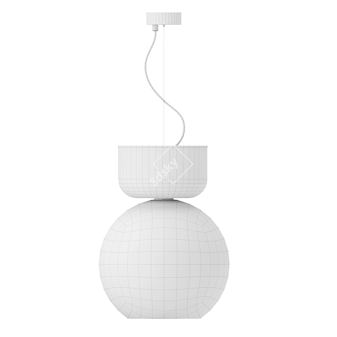 Elegant Hanging Light Fixture 3D model image 2