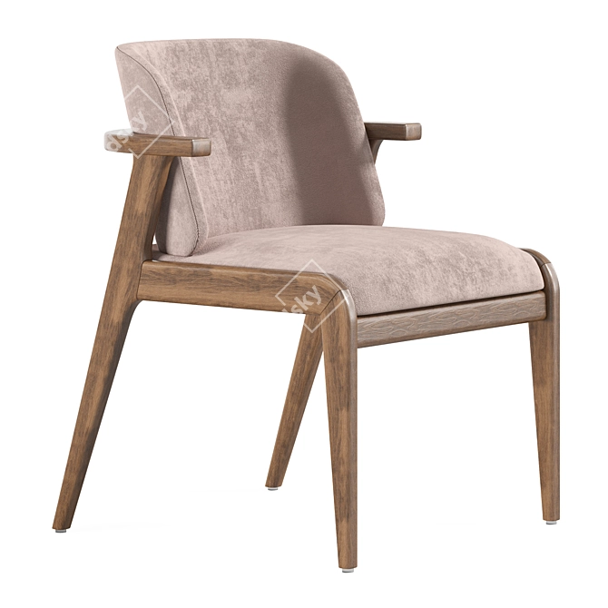 Elegant Nowe Dining Chair 3D model image 2