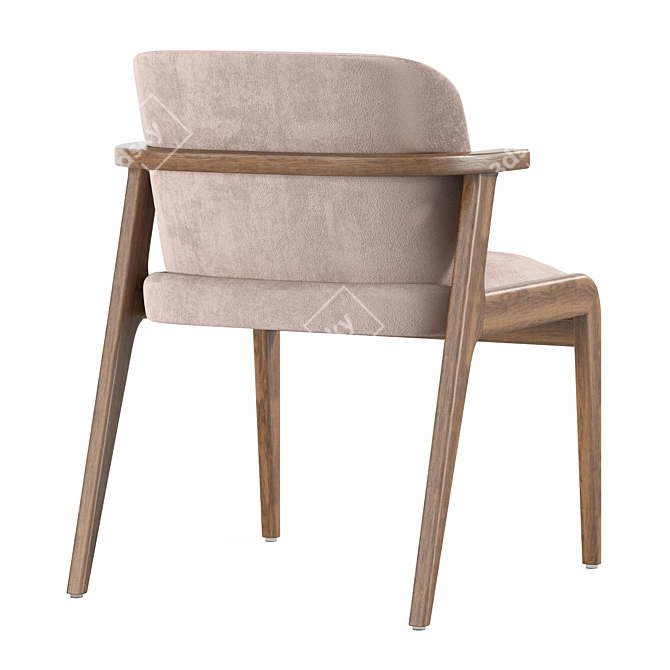 Elegant Nowe Dining Chair 3D model image 3