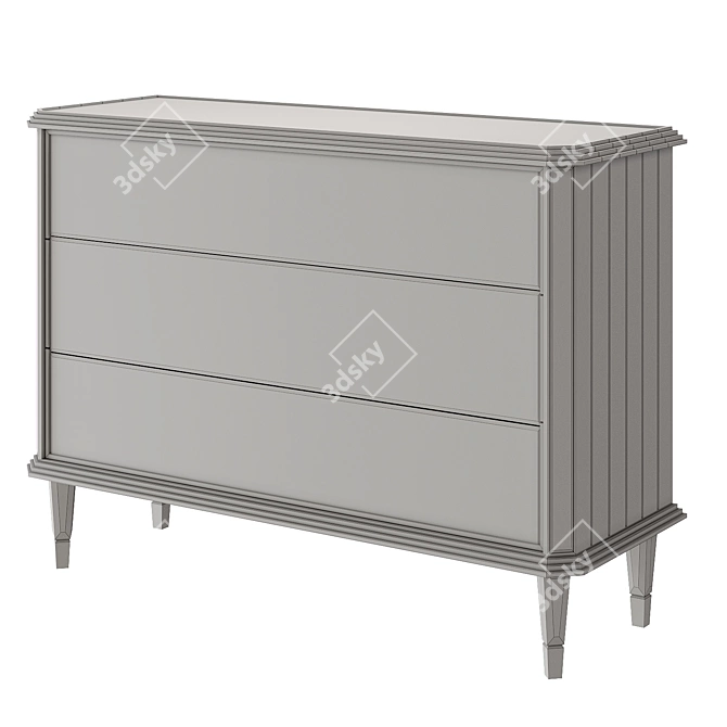 Diana Art Credenza in Gold 3D model image 3