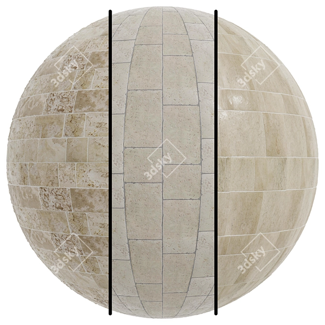 Marble Tile Stone Texture Pack 3D model image 1