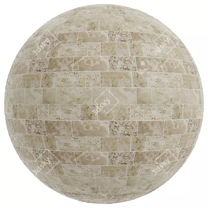 Marble Tile Stone Texture Pack 3D model image 2