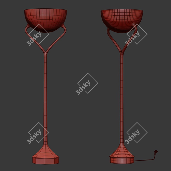 Elegant Eric Schmitt Standing Lamp 3D model image 2