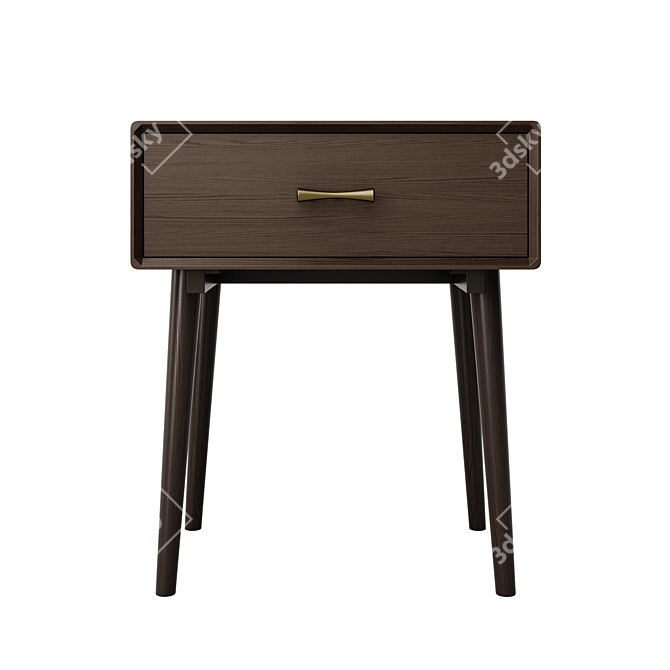 Chic 1-Drawer Nightstand by Novogratz 3D model image 2