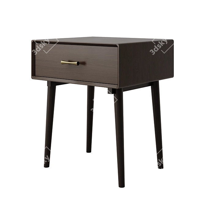 Chic 1-Drawer Nightstand by Novogratz 3D model image 3