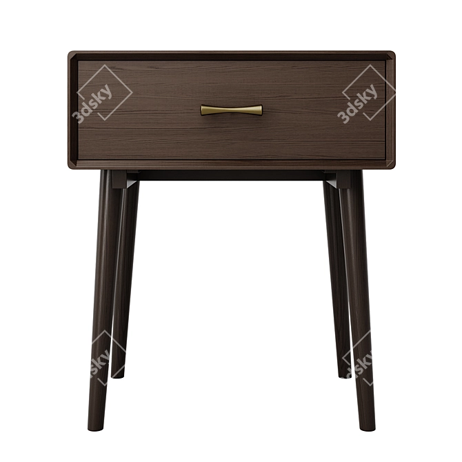 Chic 1-Drawer Nightstand by Novogratz 3D model image 6