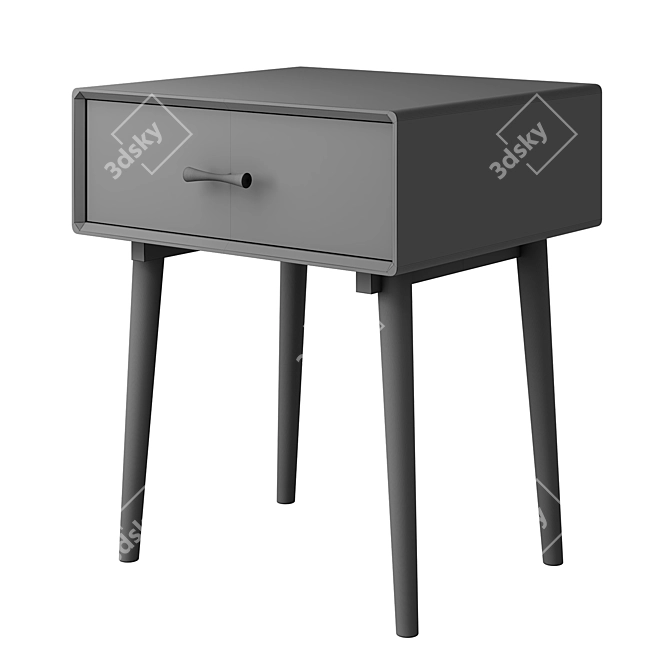 Chic 1-Drawer Nightstand by Novogratz 3D model image 8