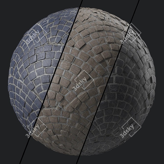 4k Seamless Pavement Texture Set 3D model image 1