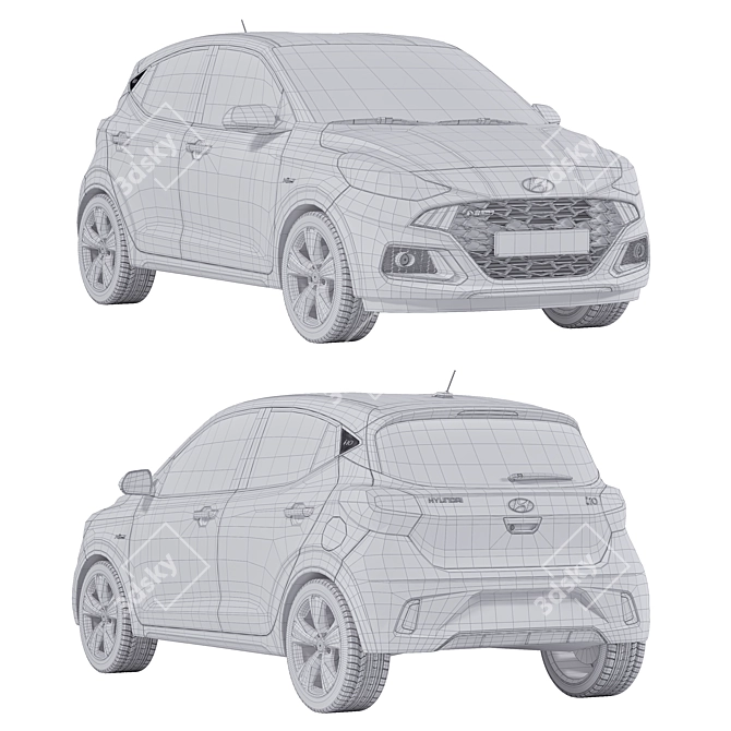 Hyundai i10 3D Model Bundle 3D model image 3