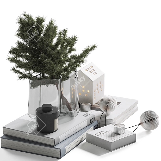 Holiday Decor Set with V-Ray Materials 3D model image 4