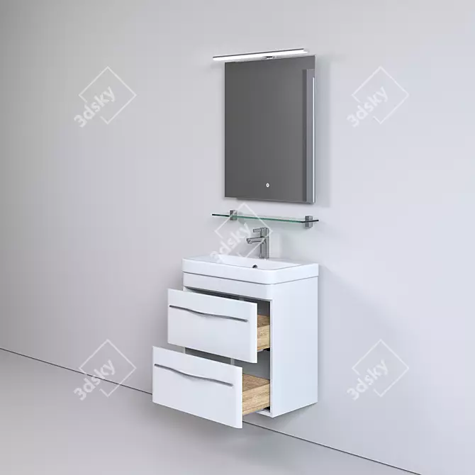 Modern Storage Unit MDF LDSP 3D model image 2