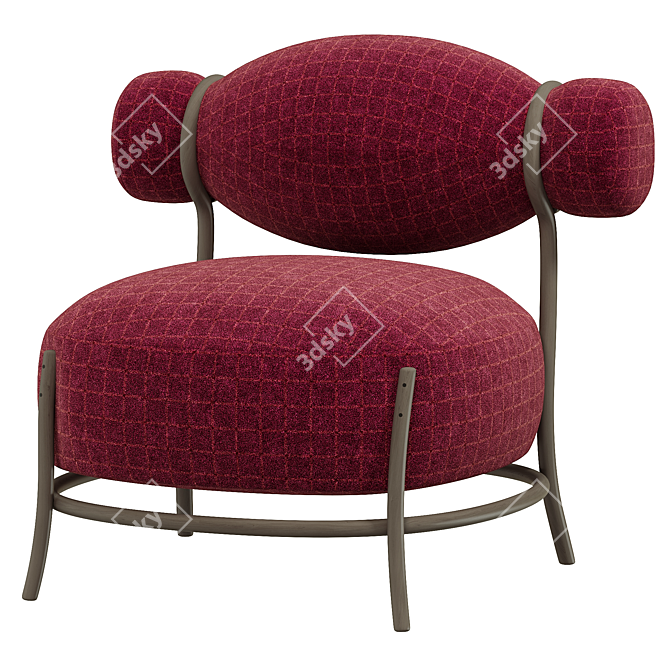 Contemporary Chignon Armchair Modern Design 3D model image 3