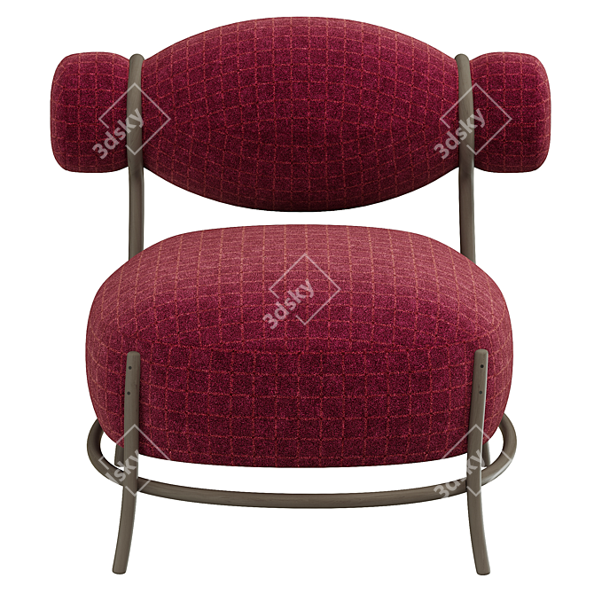 Contemporary Chignon Armchair Modern Design 3D model image 4