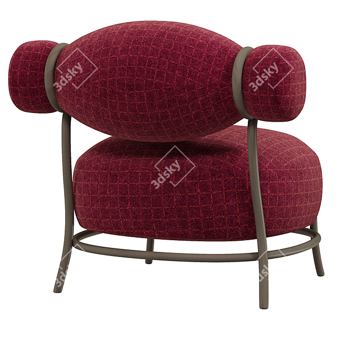 Contemporary Chignon Armchair Modern Design 3D model image 5