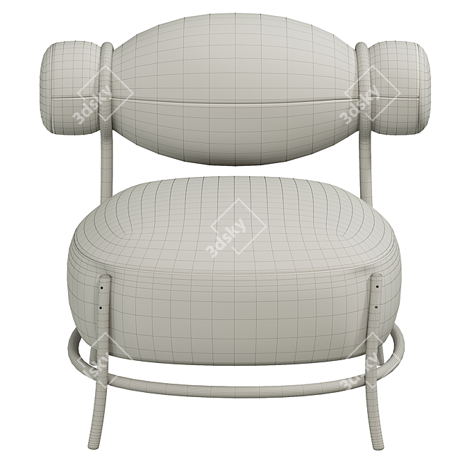 Contemporary Chignon Armchair Modern Design 3D model image 6