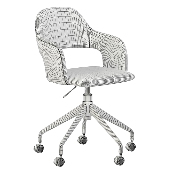 JYSK REERSLEV Office Chair White 3D model image 6