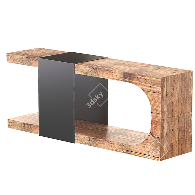 Modern Rustic Eldad Console Table 3D model image 2