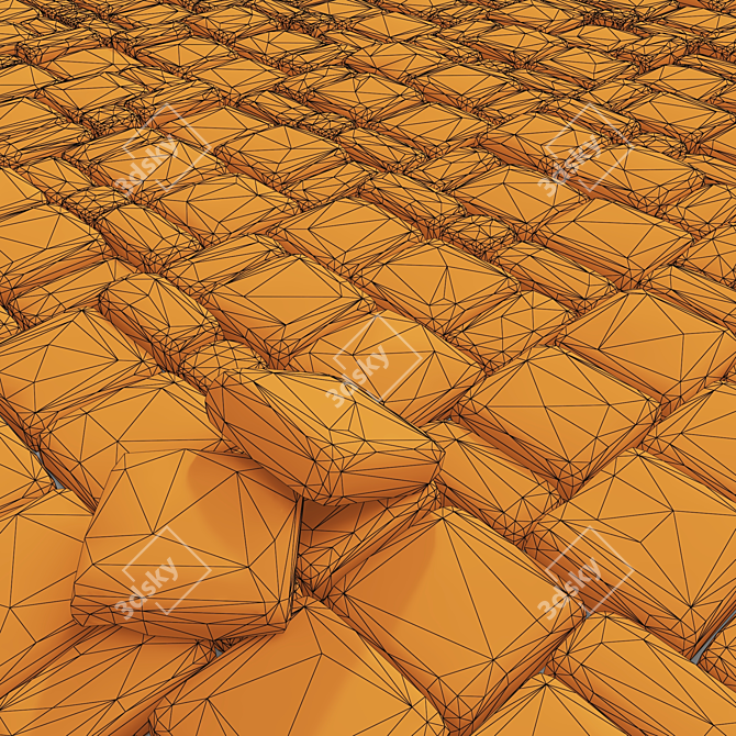 Title: Polygon Vortex Stone Decor 3D model image 3