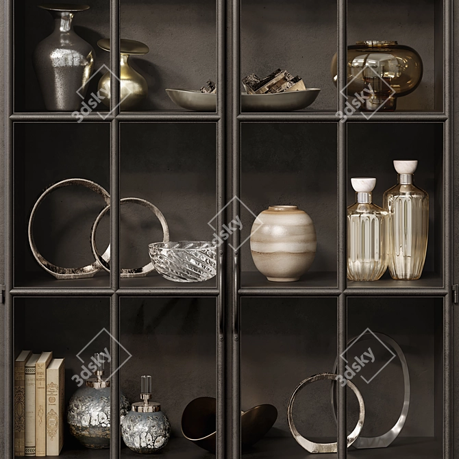 Trent Industrial Display Cabinet 3D model image 2