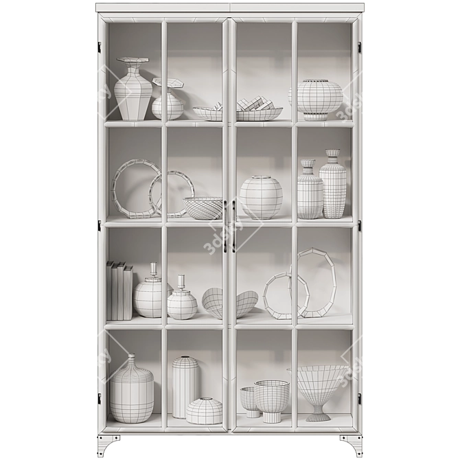 Trent Industrial Display Cabinet 3D model image 4