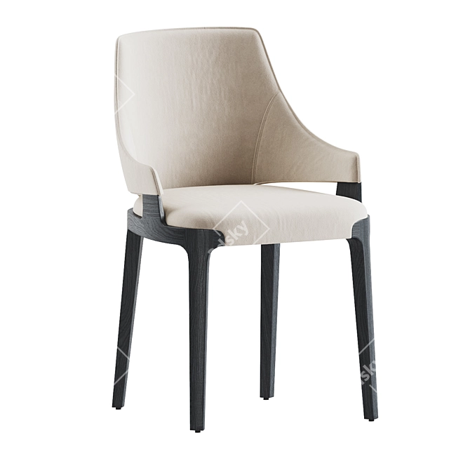 Elegant Velis Dining Chair by Potocco 3D model image 2