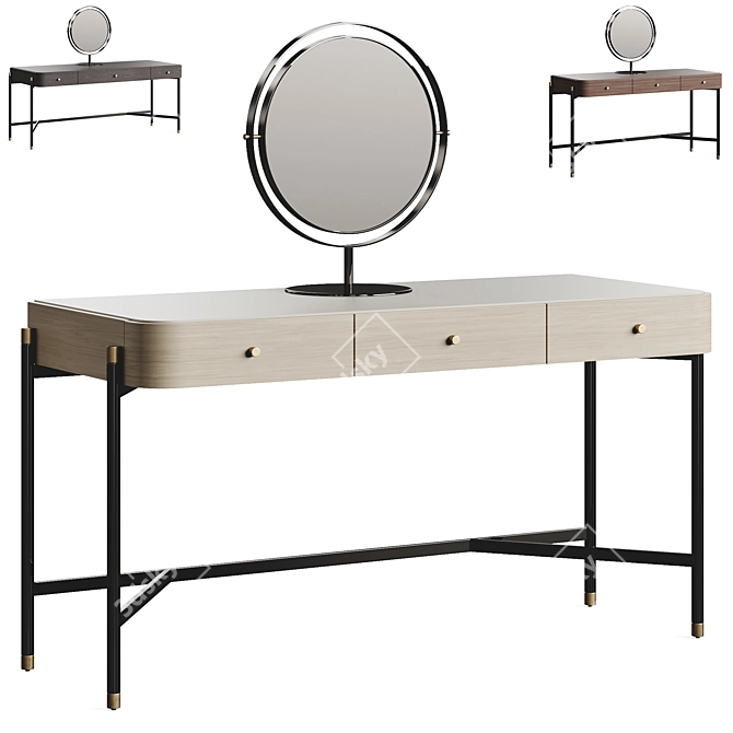 Elegant Rosie Dressing Table 2024 3D model image 7