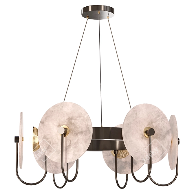 Chic Pendant Light Model for Corona Renderer 3D model image 1