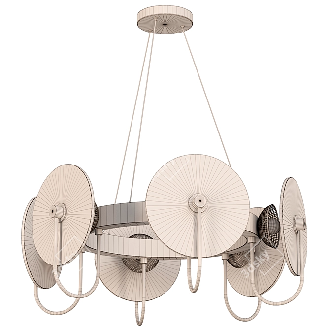 Chic Pendant Light Model for Corona Renderer 3D model image 4