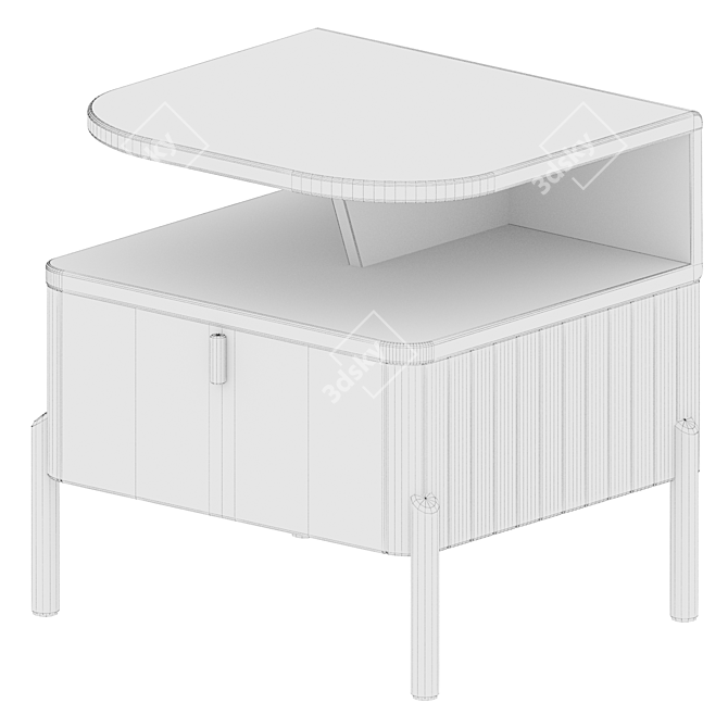 Capri Orange Nightstand Furniture 3D model image 3