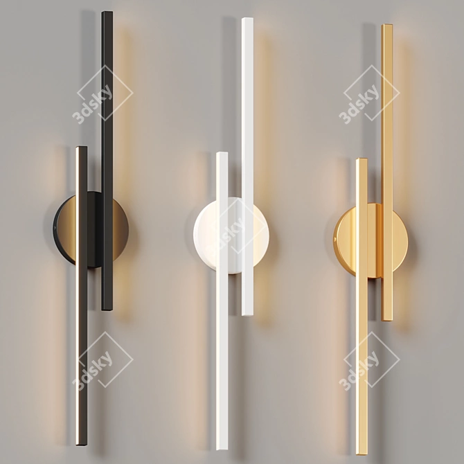 Scandinavian Style LED Wall Lamp 3D model image 4