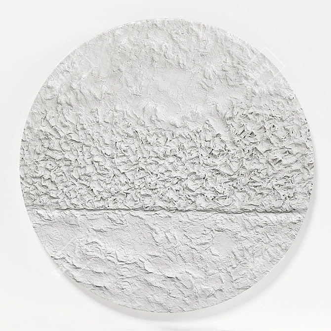 Minimalist Gypsum Round Panel 3D model image 1