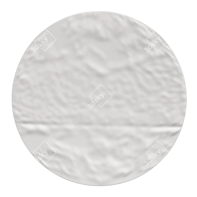 Minimalist Gypsum Round Panel 3D model image 4