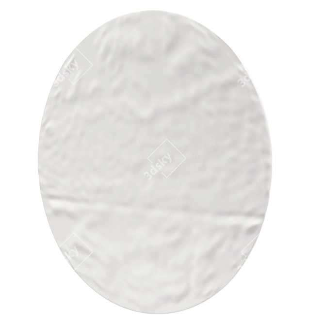 Minimalist Gypsum Round Panel 3D model image 5