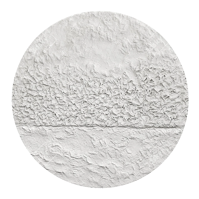 Minimalist Gypsum Round Panel 3D model image 6