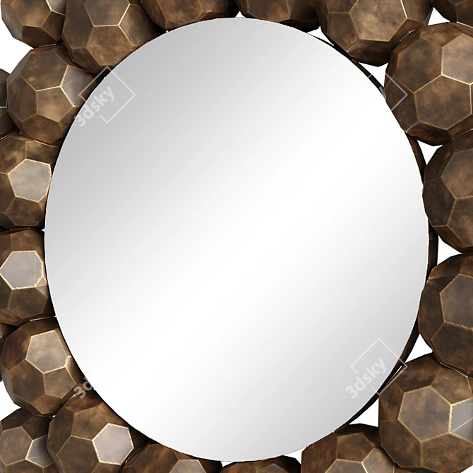 Flora Polyhedron Beaded Mirror 3D model image 4