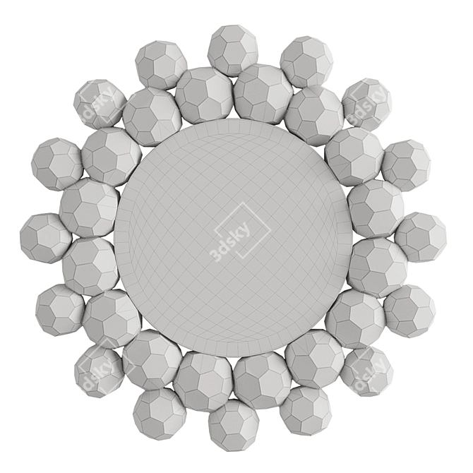 Flora Polyhedron Beaded Mirror 3D model image 6