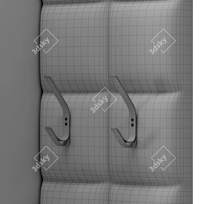 Textured Fabric and Wood Entryway 3D model image 6