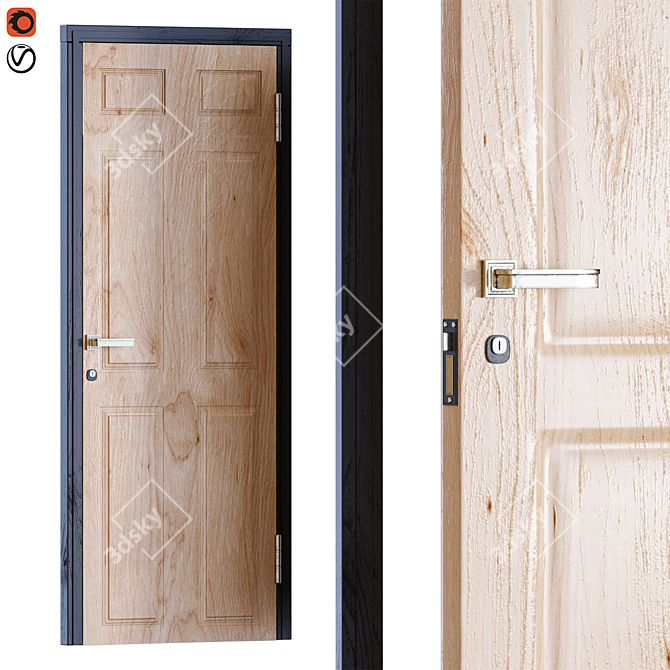 2015 Internal Fire Door 01 3D model image 3