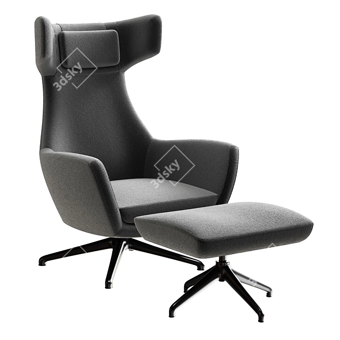 Modern Armchair with Elegance 3D model image 1