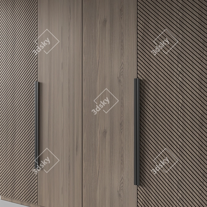  Modern Editable Wardrobe Design 3D model image 4