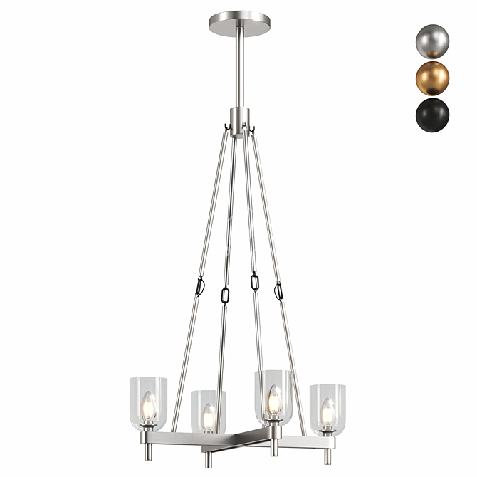 Modern Lucian Ceiling Light Fixture 3D model image 1