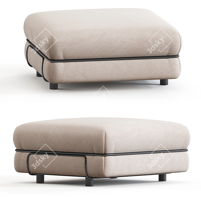 Contemporary GB Lounge Ottoman Furniture 3D model image 1