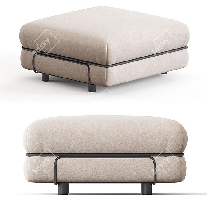 Contemporary GB Lounge Ottoman Furniture 3D model image 2