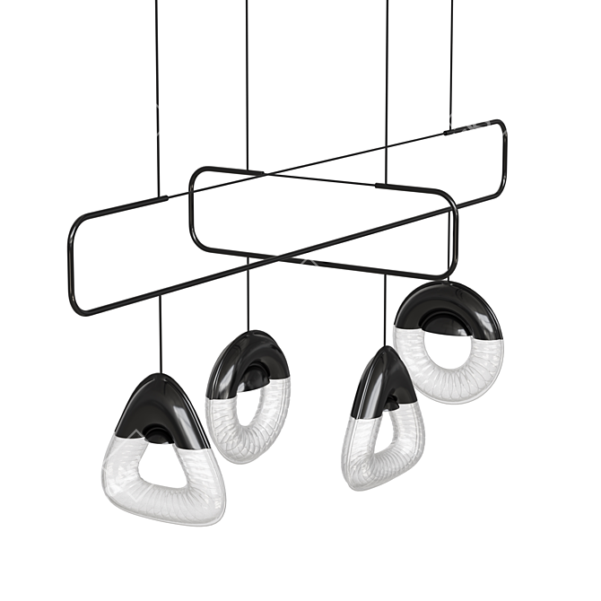 Geometric Glass Pendant Lamp 3D model image 2